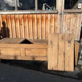 Antique solid wood storage bench – (sanded and ready to be treated)