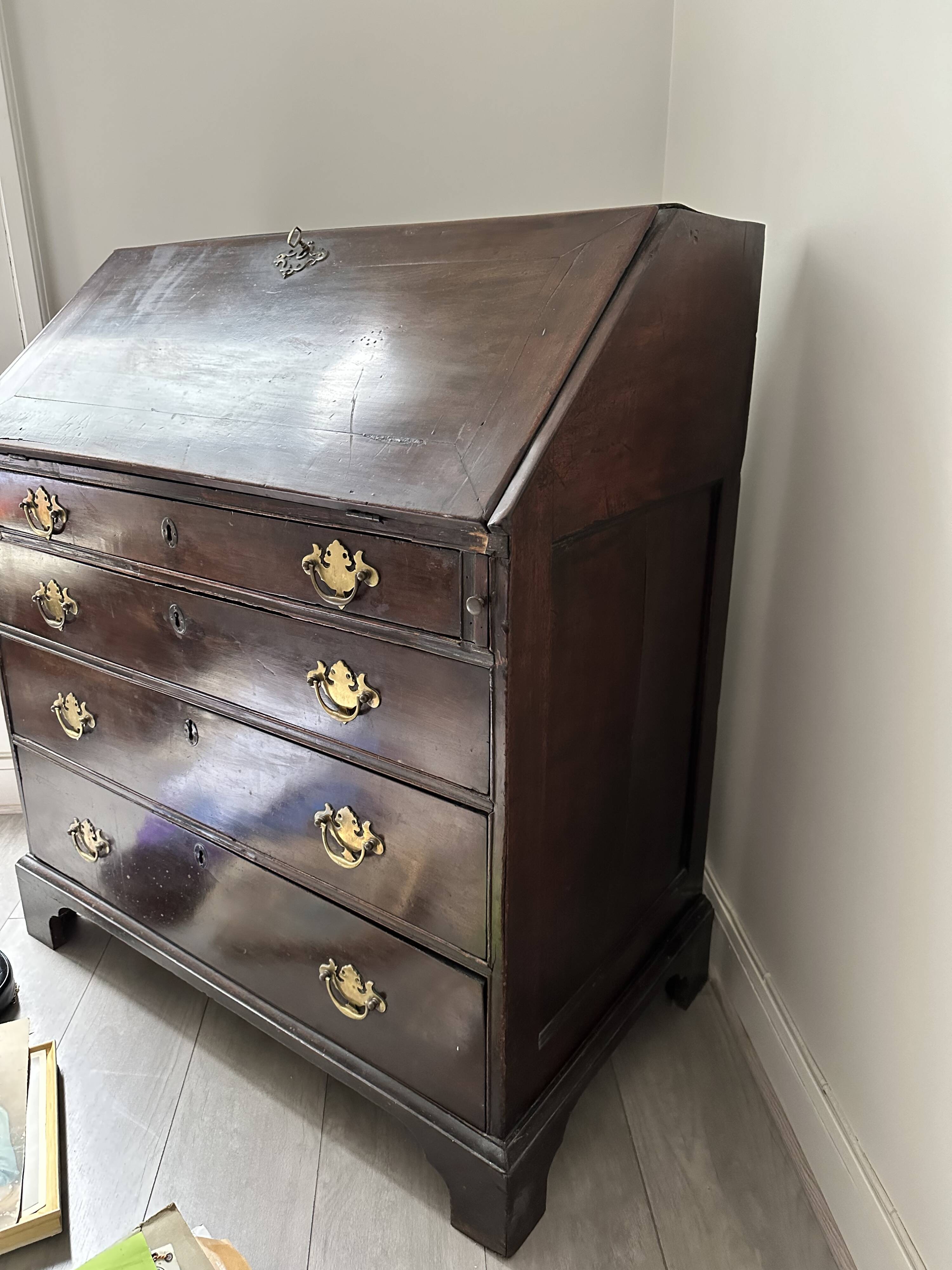 Antique solid wood secretary desk – Late 19th / early 20th century