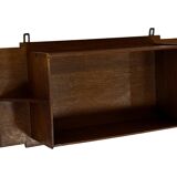 Art Deco wooden wall shelve rack in oak minimalist design
