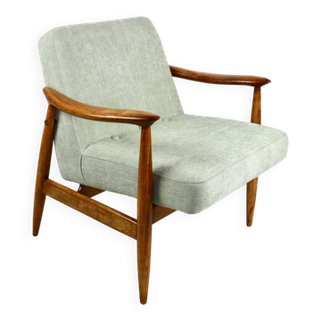 Fauteuil vintage GFM 300-202 design J.Kedziorek Loft années 70 vintage vert clair