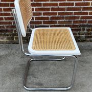 Cesca design chair model b32 in chrome white