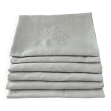 6 serviettes en fil de lin, trousseau d'Amandine