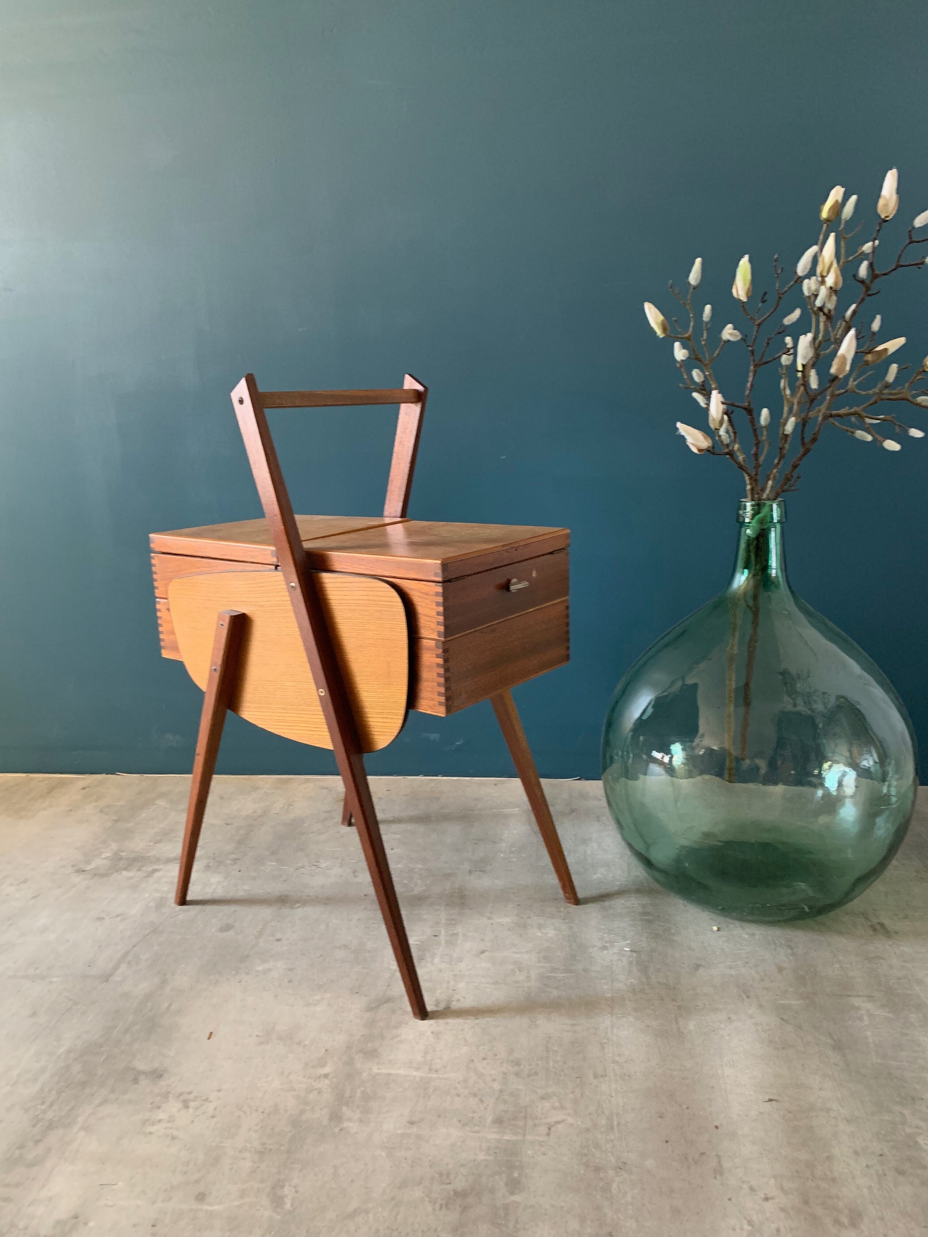 Vintage worker with compass feet