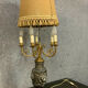 Lampe époque Napoléon III en antimoine, bronze et marbre vers 1850