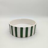 Large striped ceramic bowl in boho style