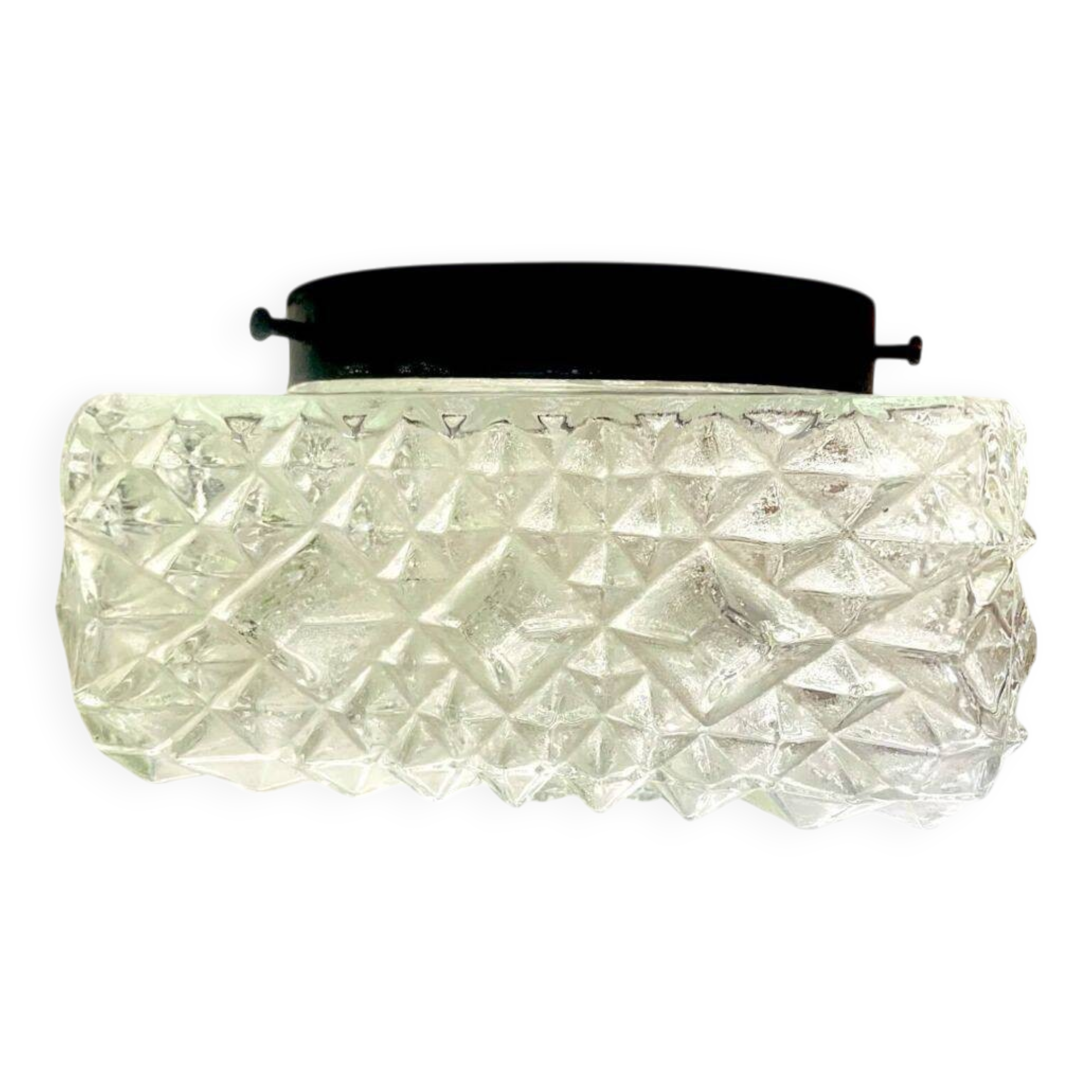 Glass flush mount ceiling or wall light