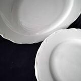 4 white Limoges porcelain dessert plates