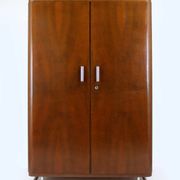 Bauhaus Chromed and Tubular Steel Wardrobe from Hynek Gottwald, 1940s