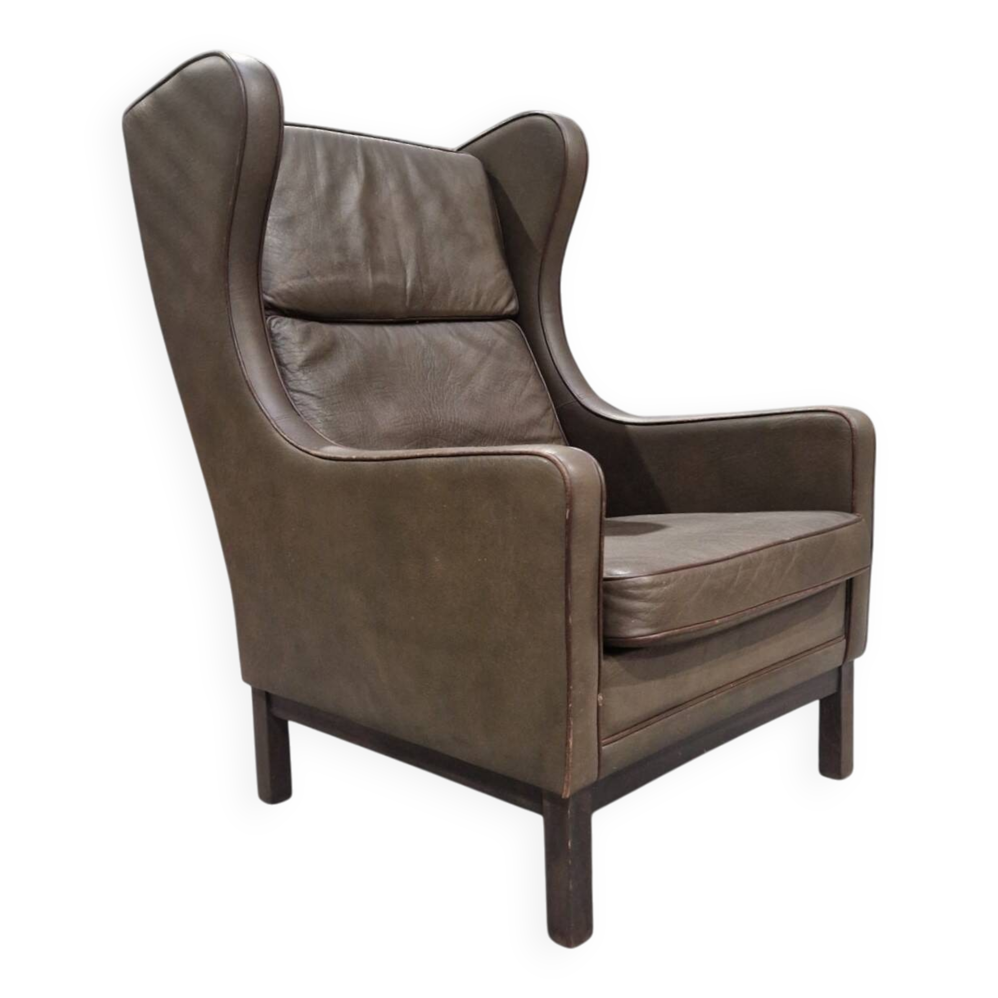 Vintage Scandinavian leather armchair