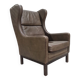 Vintage Scandinavian leather armchair