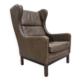 Vintage Scandinavian leather armchair