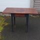 Drop-leaf table with oak top
