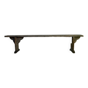 Banc de ferme patiné