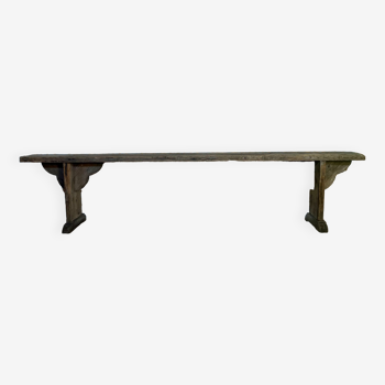 Patinated truss bench