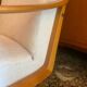Fauteuil vintage bois et tissu