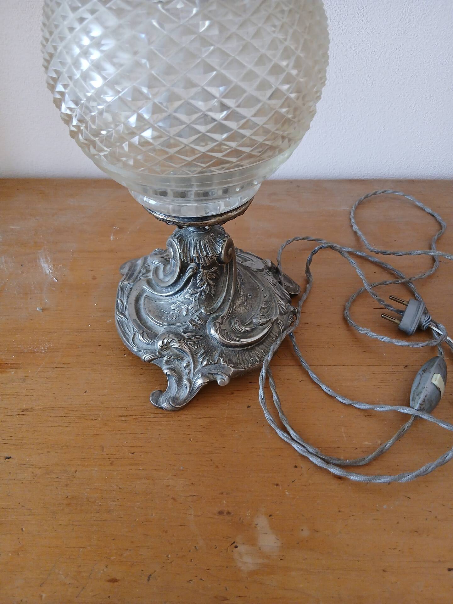Silver floor lamp