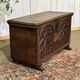 18th-century oak chest with Gothic decoration