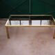 Brass coffee table and 1970 smoked glass