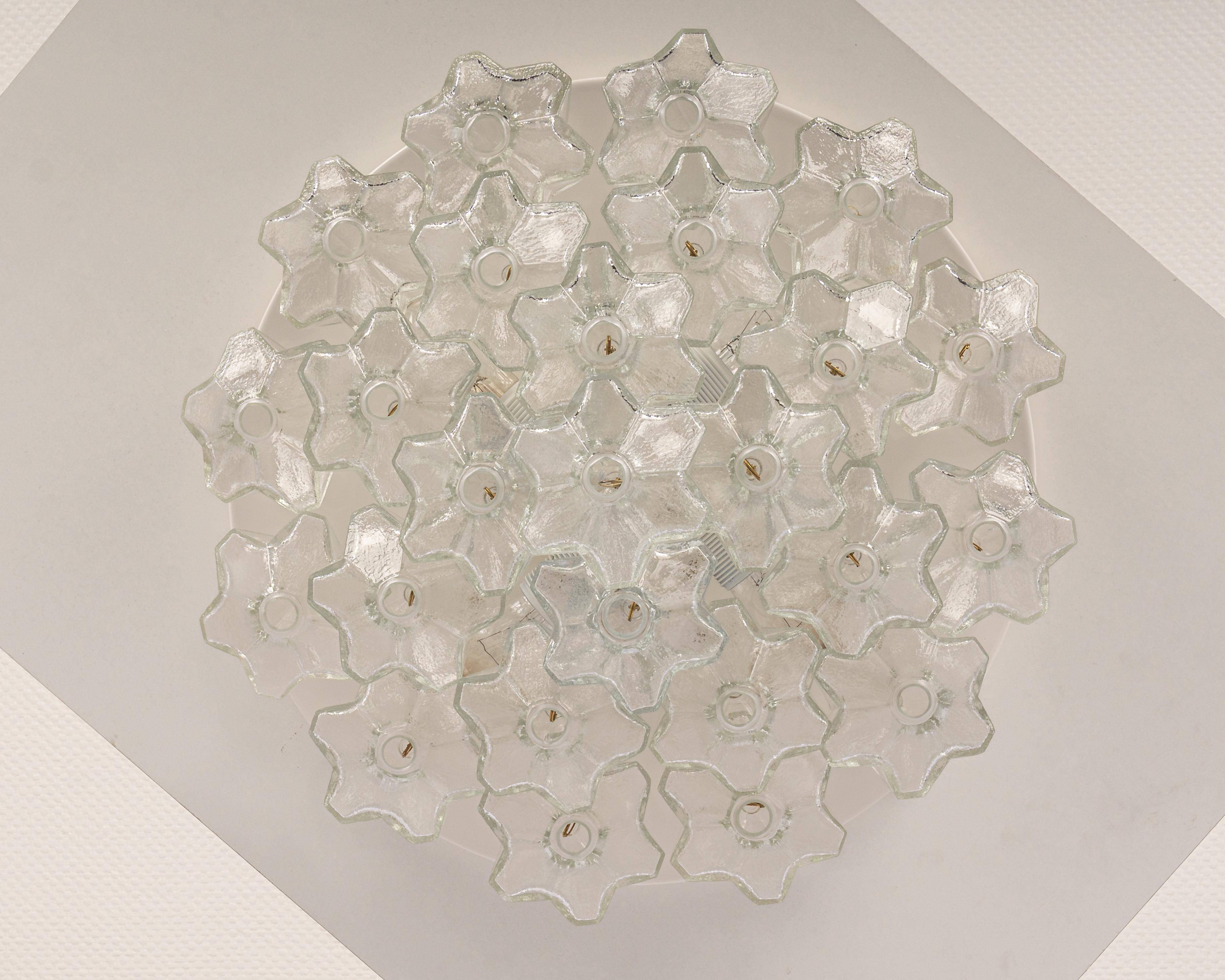 Plafonnier en verre pagode par Kalmar, Autriche, années 1960