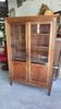 Display cabinet louis xvi style 2 doors in walnut