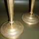 Pair of antique gilded brass candlesticks