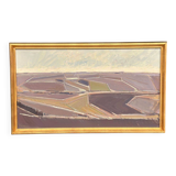 Original Large Danish Oil On Canvas – “Landscape, Denmark” By Erik Nörgaard – Vintage & Framed