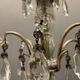 Lustre italien antique en cristal d’argent, années 1940