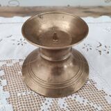 Low brass candle holder