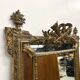Large antique pediment mirror with parecloses