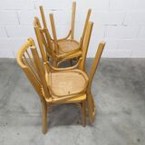Set of 4 Baumann bistro chairs model 153 stamped 1981.