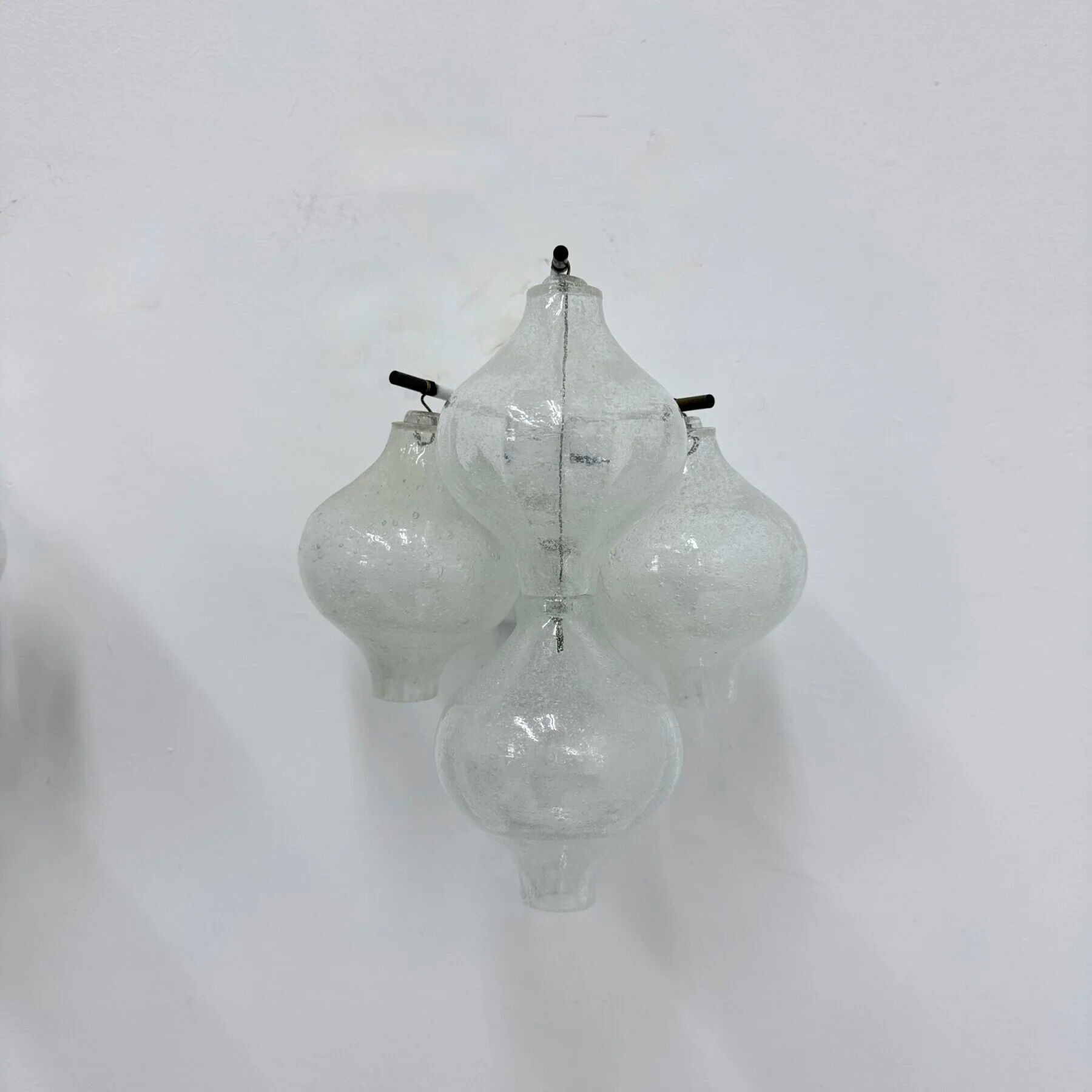 Mid-century Tulipan glass pair of sconces by Kalmar, Austria, 1960s