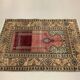 Distressed Turkish Rug 125x85 cm Vintage Shabby, Wool Tribal Pink, Beige Small