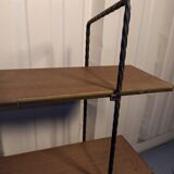 Shelf string iron and wood 3 trays