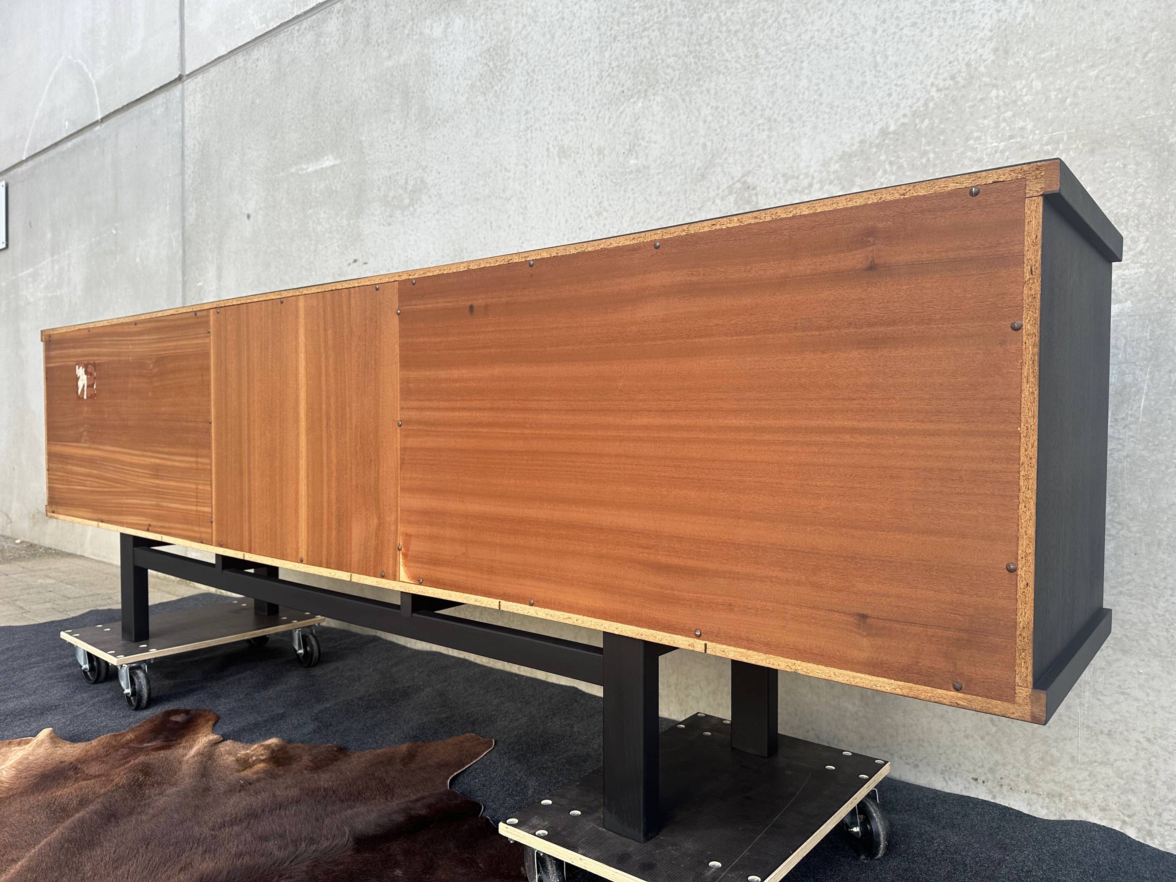 XL design black stained oak brutalist sideboard – De Coene
