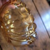 Amber glass catchall dish – 1940s–1950s