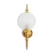 Golden mid century wall lamp by JSB Leuchten with glass ball shade