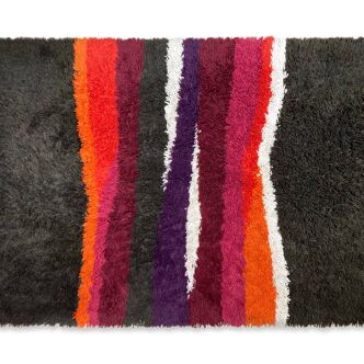 Carpet Desso Rya rug red orange pink space age pop modernist mid-century vintage 1960/1970 140x200