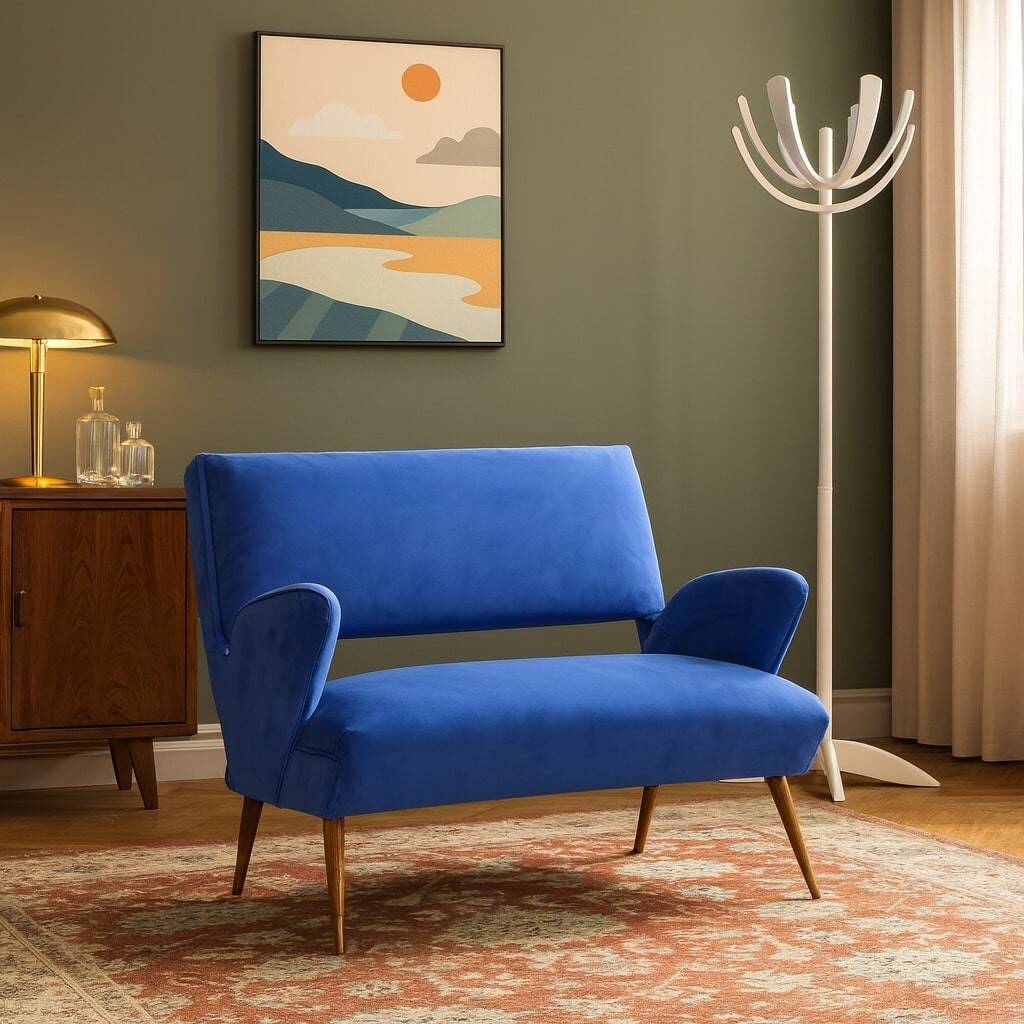 Coussin de canapé vintage en velours, modèle original des années 1960