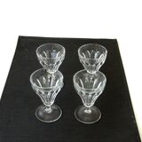 4 old foot glasses for cooked wine