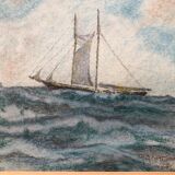 Pastel et crayon sur papier par Stewart 1975