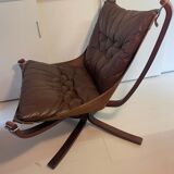 3 vintage Falcon chairs. By Sigurd Ressel for Vatne Møbler Norway. 1970's. Falcon chairs