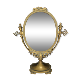 Gilded bronze table mirror
