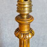 Lamp foot turned carved antique patina