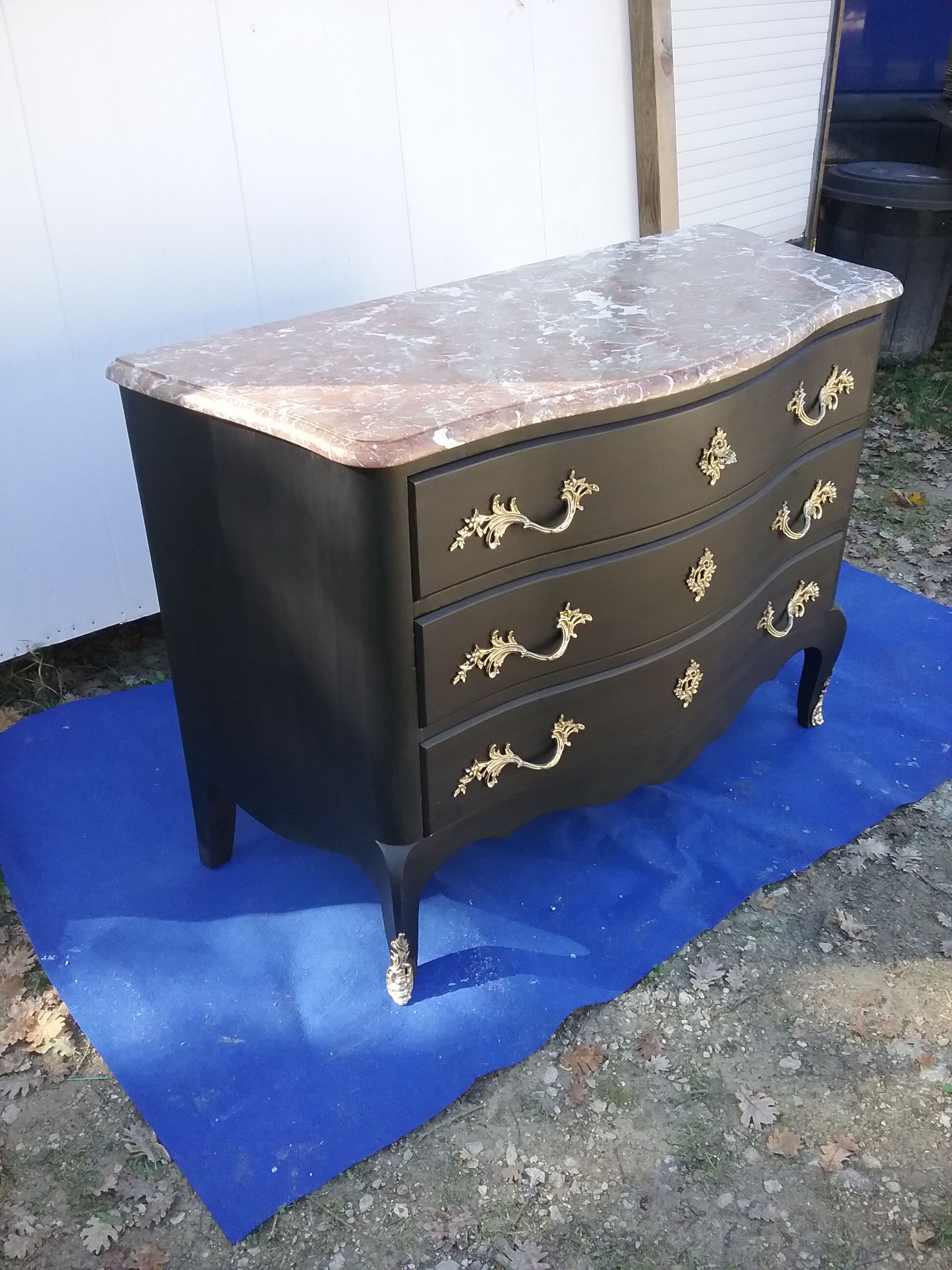 Black chest of drawers style L XV
