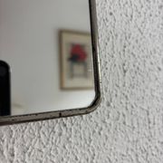 Vintage 1960s barber hairdresser cardboard chain mirror - 29 x 23 cm
