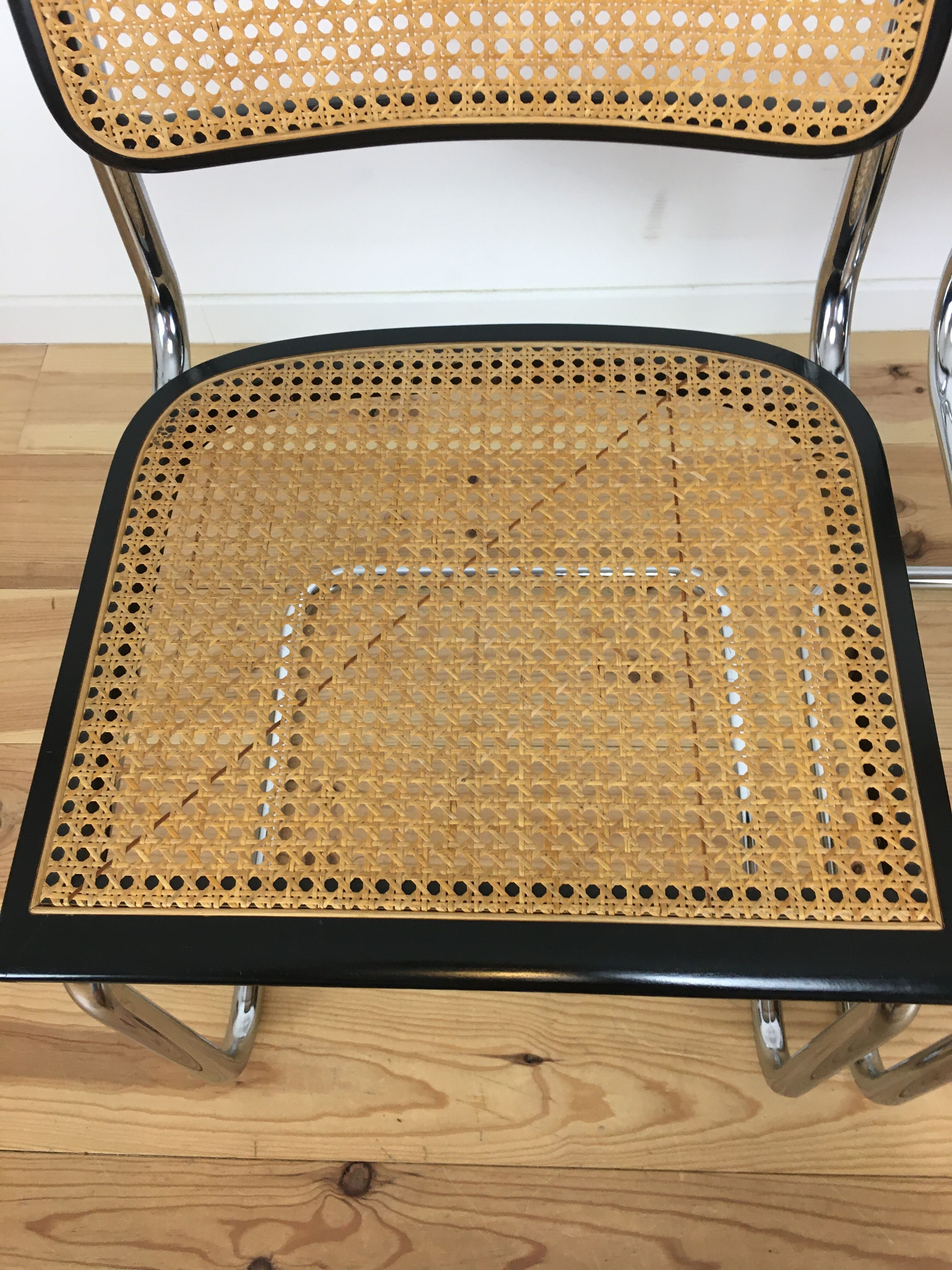 4 chairs Cesca B32 by Marcel Breuer