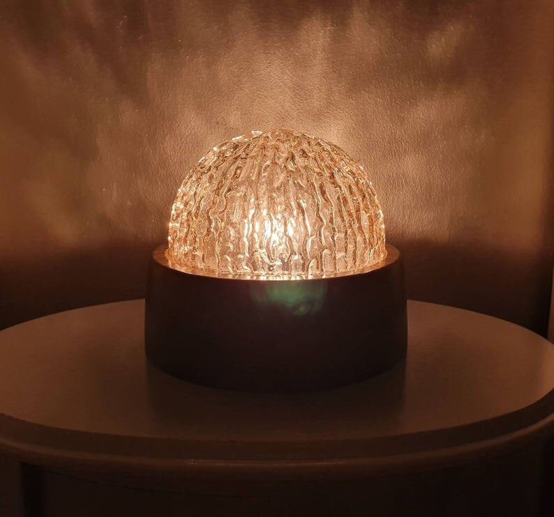 Vintage 70s glass ceiling light