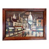 Oil painting on canvas. Place du Tertre Paris. Local painter. About 40 years. Canvas 54 of 63. 4