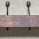 Wood and brass coat rack