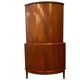 Armoire d'angle/placard vintage en bois courbé